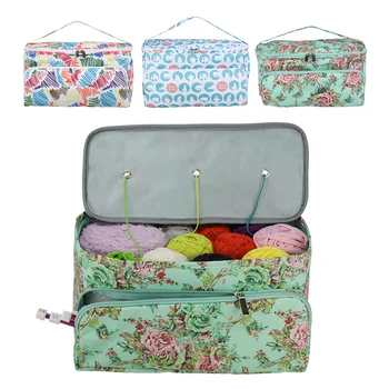 

Knitting Bag Organizer Yarn Storage Case for Crocheting Hook Knitting Needles Wool Storage Tote Bag DIY Househand Knitting Bag