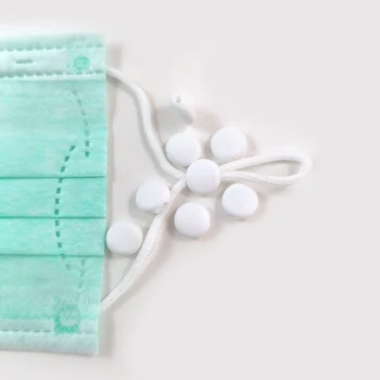 

50Pcs/100Pcs Mask Anti-slip Stopper Soft Rubber Adjustable Mask Buckle Ear Cord Drawstring Button for DIY Making Mask