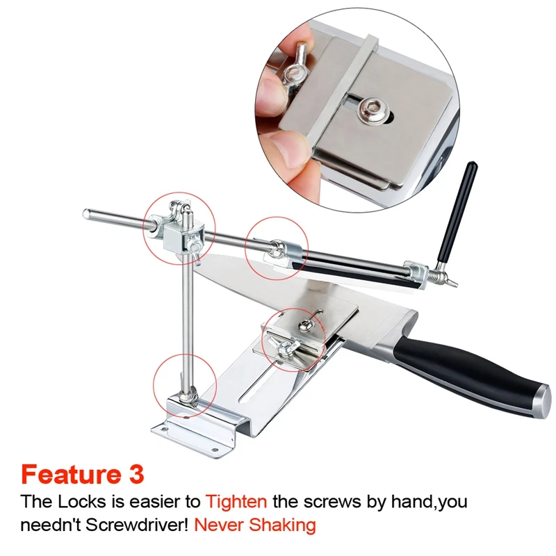 

Hot Sale New Iron Steel Knife Sharpener Professional Sharpener Sharpening Fix Fixed Angle with Iiii Stone