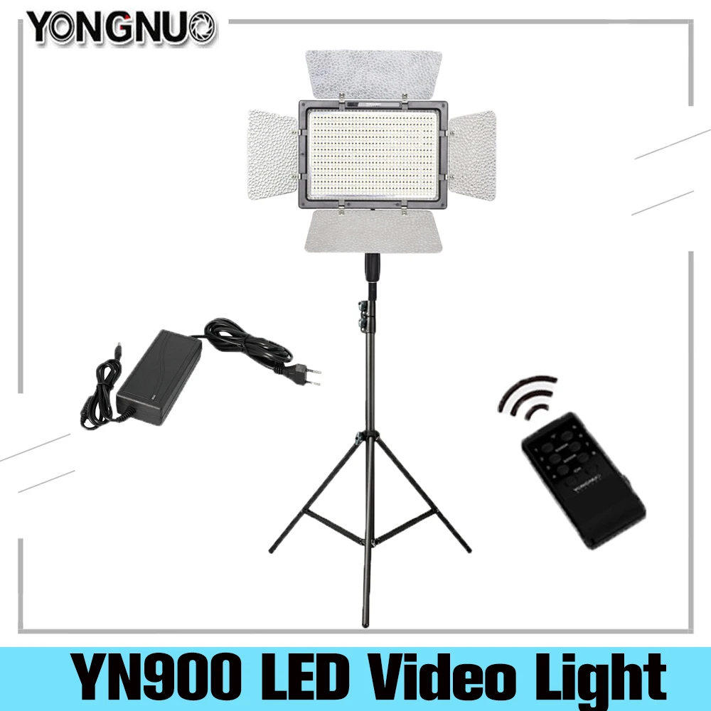 US $229.00 YONGNUO YN900 LED Video Light Lamp Photography 5500K3200K5500K Camera APP Control Outside LightingLight StandAdapter
