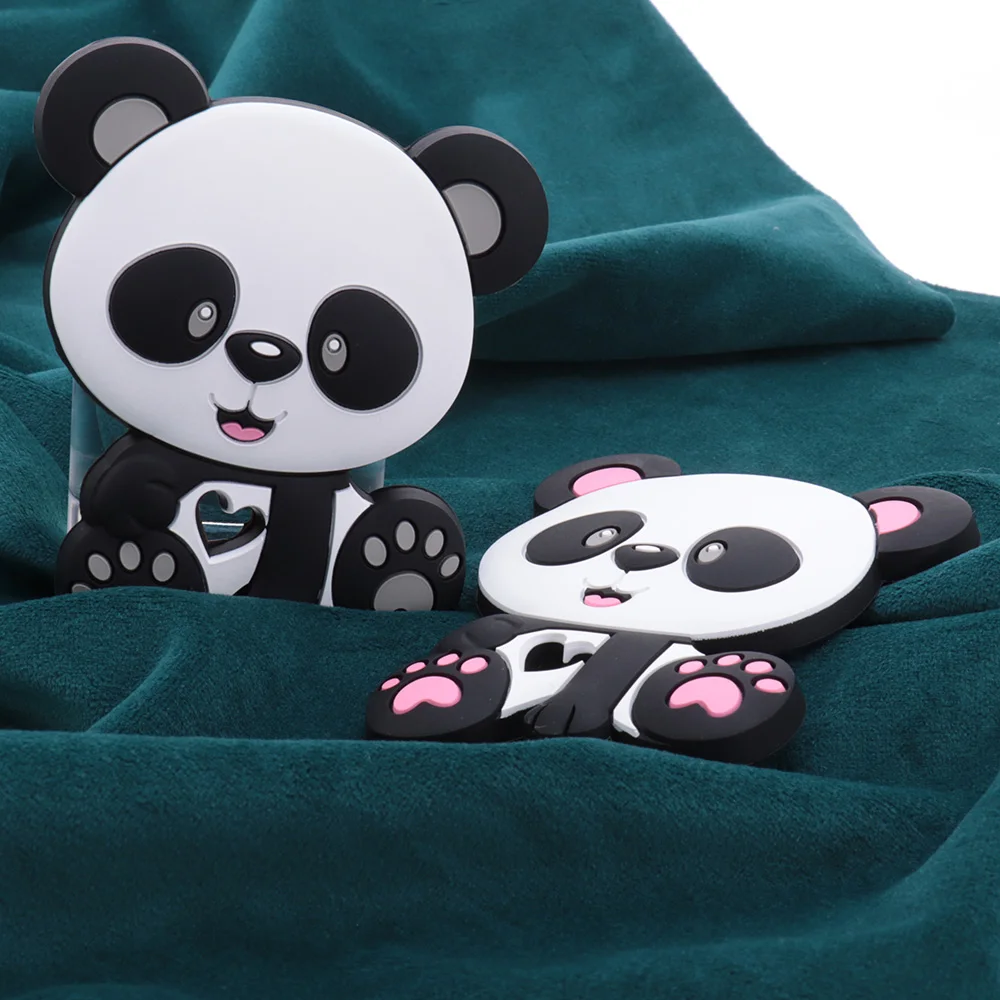 silicone mordedor 10 pces panda