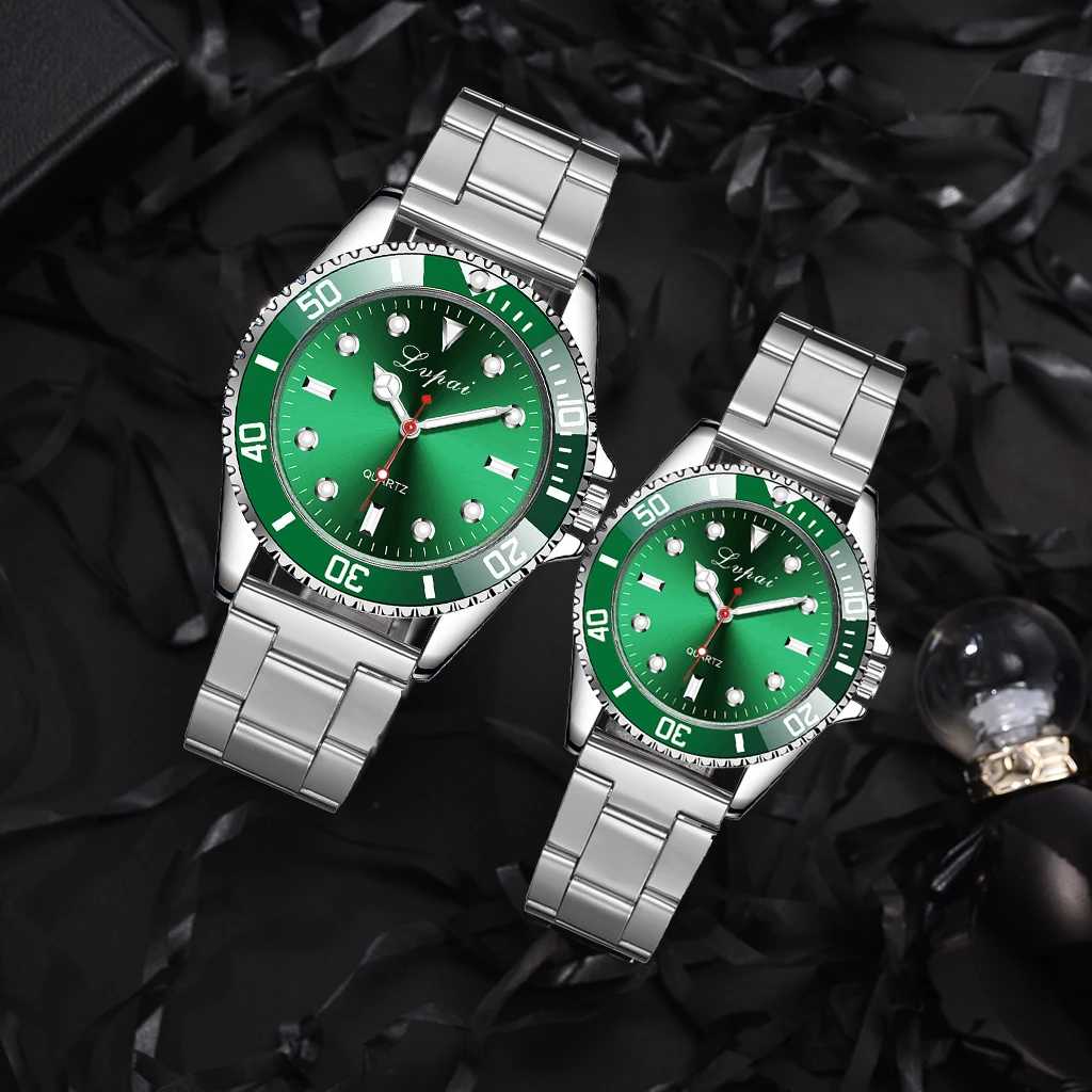 2020 New Couple Watch Top Brand Luxury Quartz Clock Ladies Wristwatch Men Water Ghost Green Relógios de casal | Наручные часы