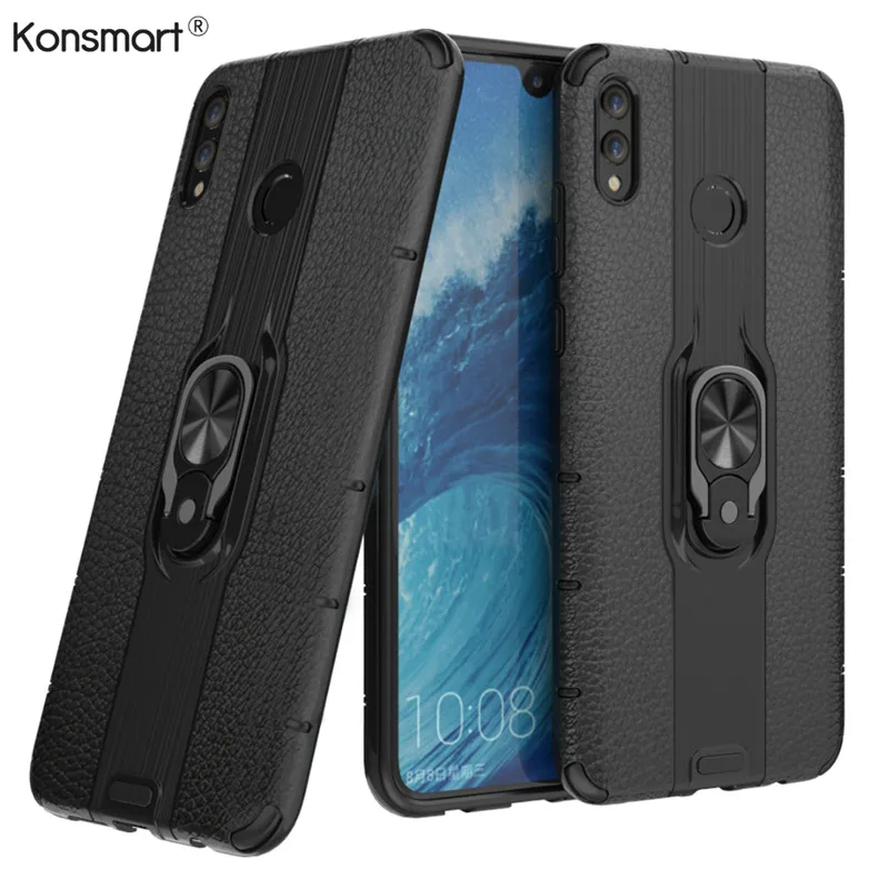 

Luxury Finger Ring Case For Huawei Honor 8X 8 X JSN-L21 6.5 inch Back Cover For Huawei Honor 8X Max 7.12 inch Phonecase KONSMART