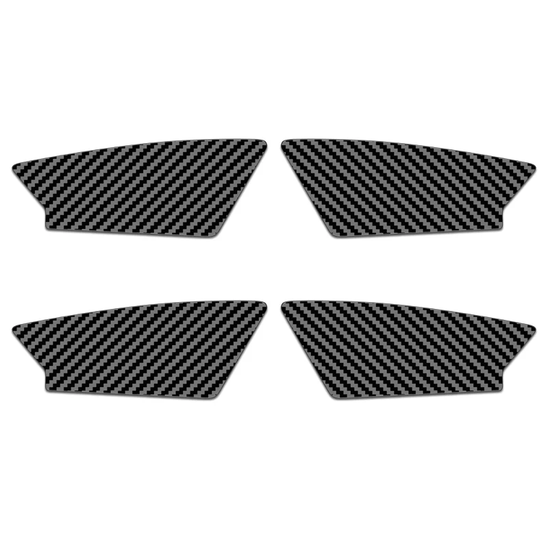 for Hyundai Solaris Tucson Carbon Fiber Car Interior Door Handle Ornament Stainless Steel Accessories Car Styling 4pcs