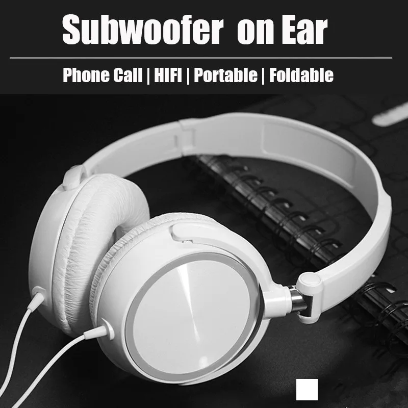 Headphones Portable Foldable Wired Headset General Bass Stereo 3D Surround Earplugs Voice With Microphone Suitable For Phone