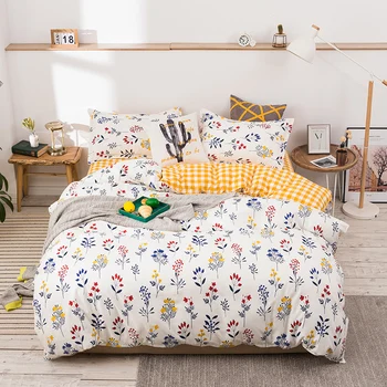 

Modern Style Home Textile Bedding Set luxury king queen full single family size bed sheet pillowcase & duvet cover set