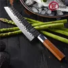 8 Inch Handmade Chef Knife Japanese Kitchen Knives Kiritsuke PRO Slicing Cooking Tools African Wood Handle Gift Box GRANDSHARP ► Photo 3/6