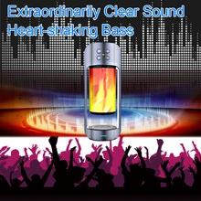 USB светодиодный фонарь с пламенем, Bluetooth динамик, наружный портативный светодиодный светильник с пламенем, беспроводная стереодинамика для кемпинга, НЧ-динамик