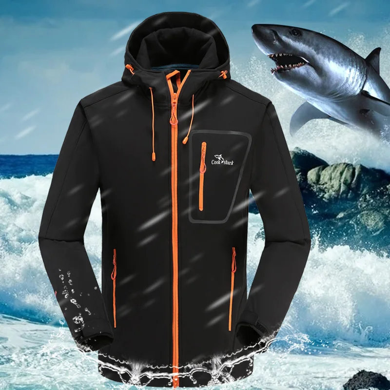 Cook Shark 2020 куртка для улицы Мужская ветровка с бархатной подкладкой модная осенняя