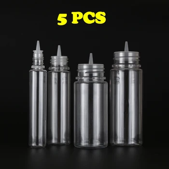 

5PCS New Transparent PET dropper bottles, E liquid juice, empty oil transparent container with CRC cap, Laboratory Supplies