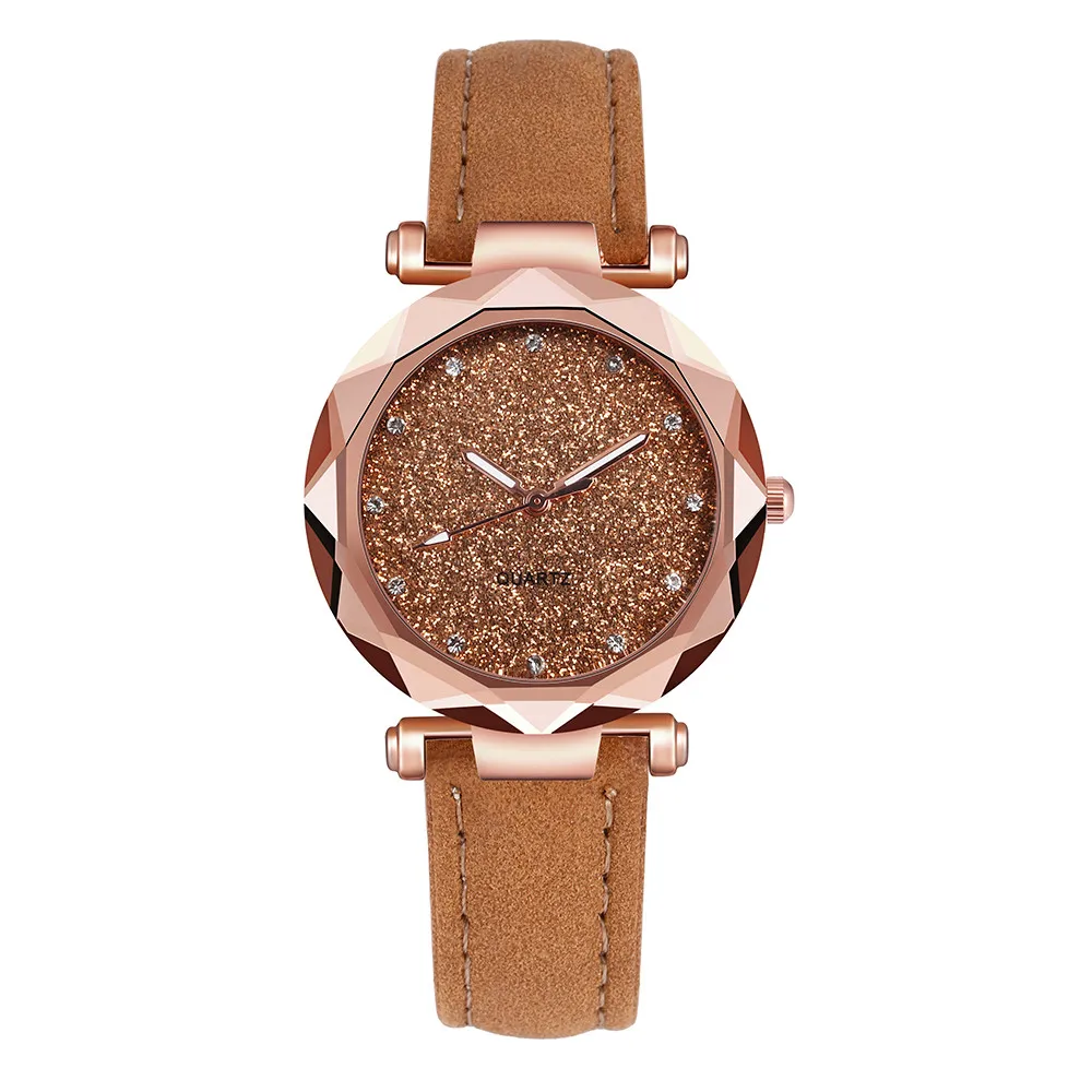 Ladies Watch High Quality Korean Rhinestone Quartz Watch Sport Fashion watch Leather Band Female Clock montre femme Belt Watch