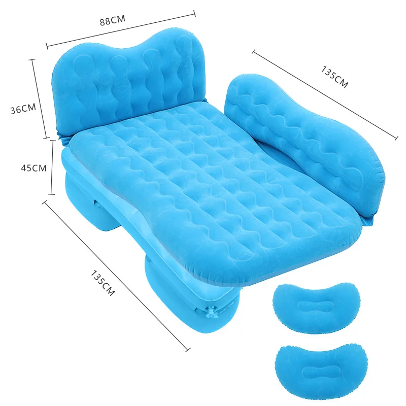 Высококачественная складная кровать, уличная мебель для путешествий, автомобильная кровать, многофункциональная надувная кровать, портативные дорожные кровати, автомобильный надувной матрас - Цвет: Небесно-голубой
