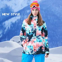 Зимний женский зимний костюм, спортивная одежда для улицы, комплекты одежды для сноубординга 10 K, водонепроницаемая ветрозащитная лыжная куртка и зимние штаны