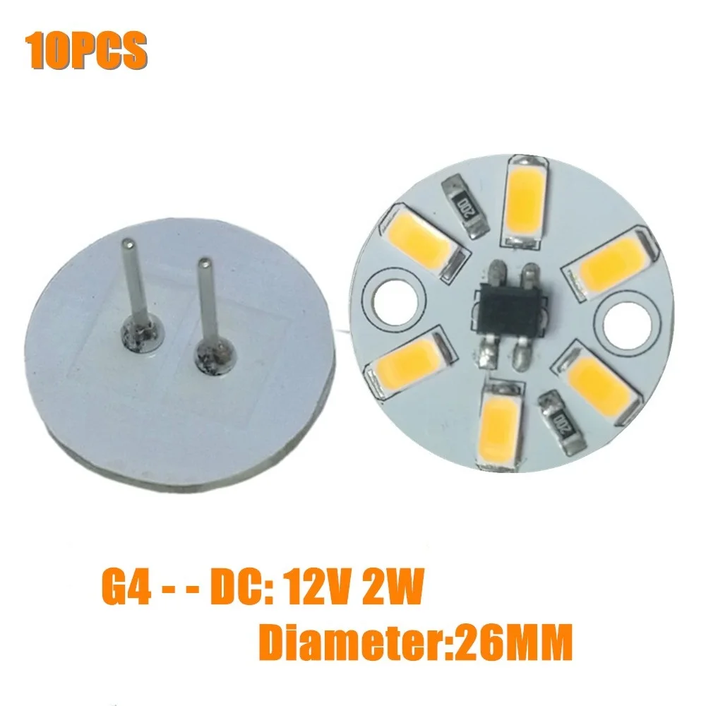 

10 шт. 12 В светодиодная G4 круглая лампочка для капота SMD5730 6 светодиосветодиодный s RV лампочки для лодки Холодный/теплый белый люстра заменяет галогенный прожектор
