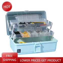 Grande boîte à outils vide, boîte de rangement, accessoires de maison, voiture, boîte à outils, Transport, électricien, boîte de rangement pour vis AA50GJ 