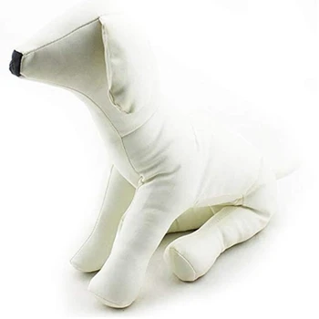 

JEYL Leather Dog Mannequins Standing Position Dog Models Toys Pet Animal Shop Display Mannequin White L