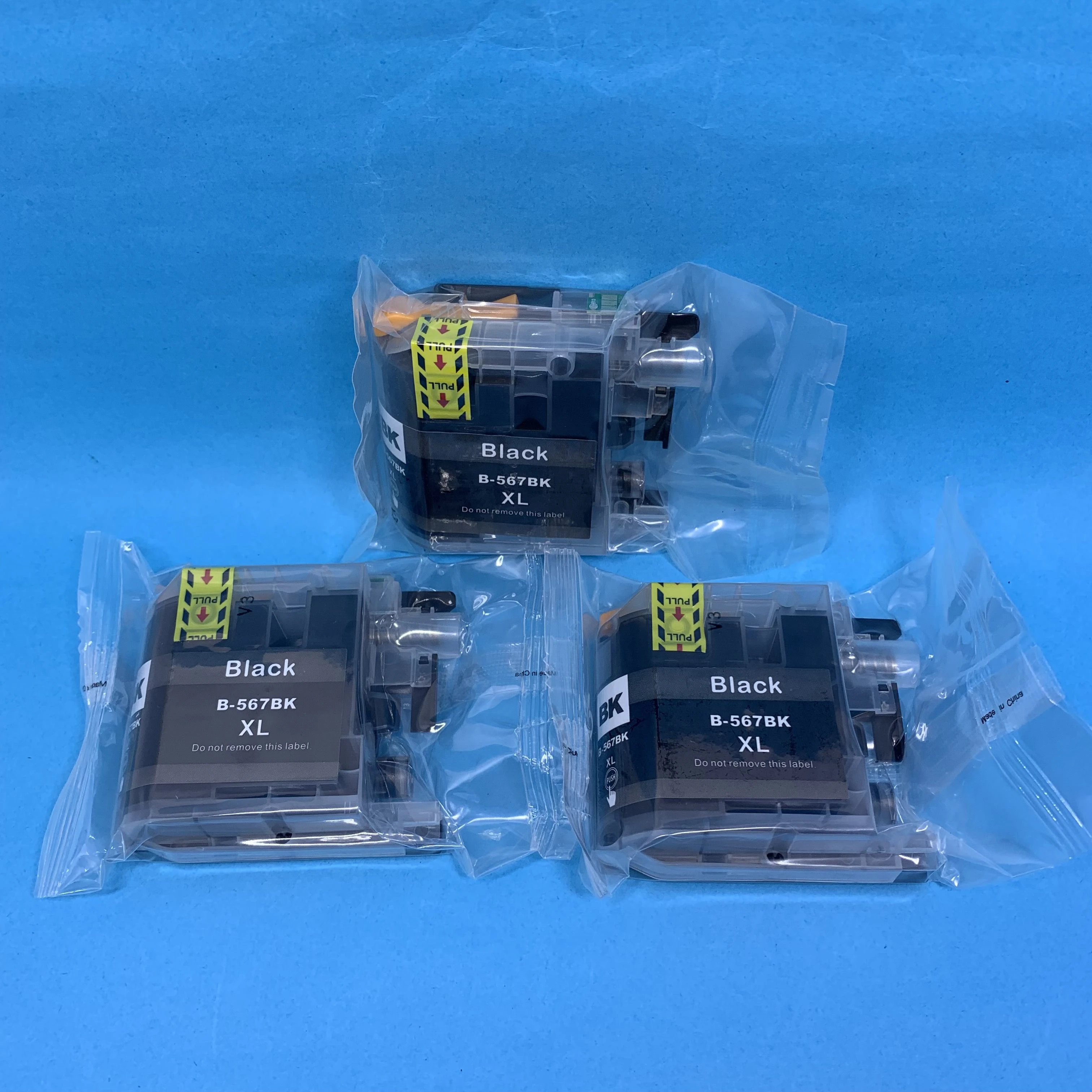 

YOTAT 3pcs BK Compatible ink cartridge LC567XL LC567 for Brother MFC-J2310 MFC-J2510 printer