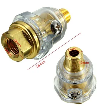 

4*lubricator For Air Tool 1/4 "line Mini Pneumatic Oiler Tool Gold Brass Durable Air Compressors Connect The Pneumatic Pipeline