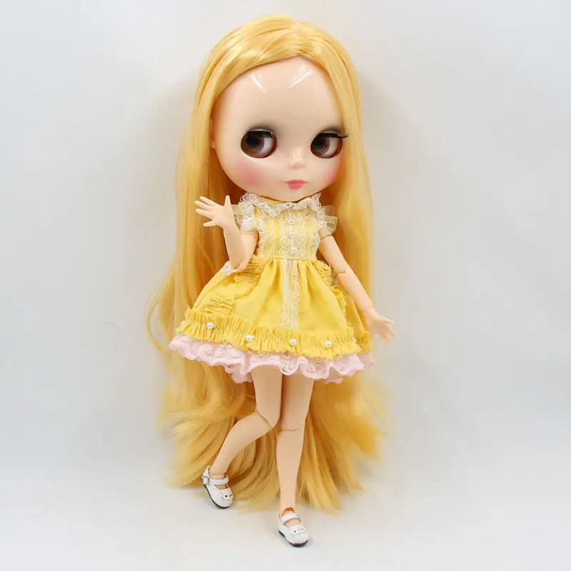 ICY Fortune Days factory blyth кукла из натуральной кожи, глянцевое лицо, оранжевые прямые волосы, DIY sd Подарочная игрушка - Цвет: Серый