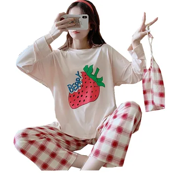 

2020Pyjamas Women Three-piece Home Suit for Summer Autumn Thin Long-sleeved Silk satin Pants Pajamas Women Silk satin Suit