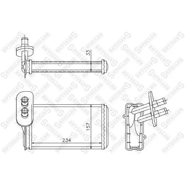 Радиатор печки VW Golf, Audi A3 96 STELLOX 10-35019-SX