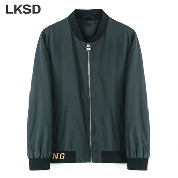 

LDSD Autumn Men's Jacket Fashion Embroidery Stand Collar Men Coat New Causal Green Loose Men Jacket Tops T150790083