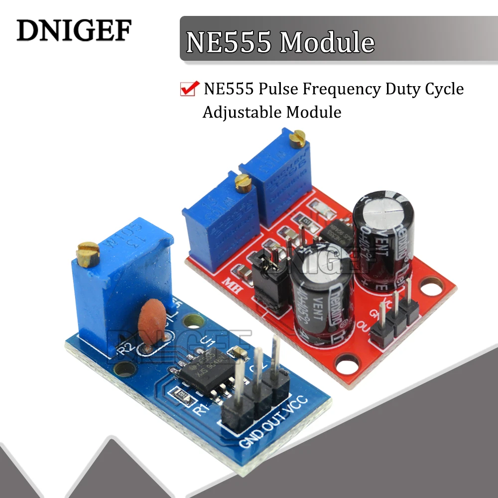 NE555 Pulse Frequency Duty Cycle Adjustable Module Square Wave 5V 12V Signal Generator