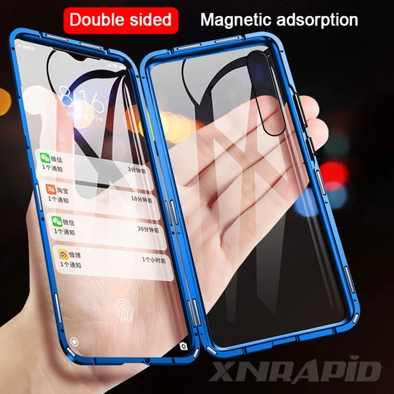 

Magnetic Adsorption Metal Glass Case For Xiaomi Mi 9 se 9t lite A3 cc9 cc9e funda Redmi Note 7 8 5 6 K20 Pro Double Side Cover