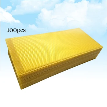 

20P 100PCS Beekeeping Bee Nest Beekeeping Honeycomb Foundation Bee Wax Frames Honey Hive Nest Beekeeping Tool Garden Bee Beehive