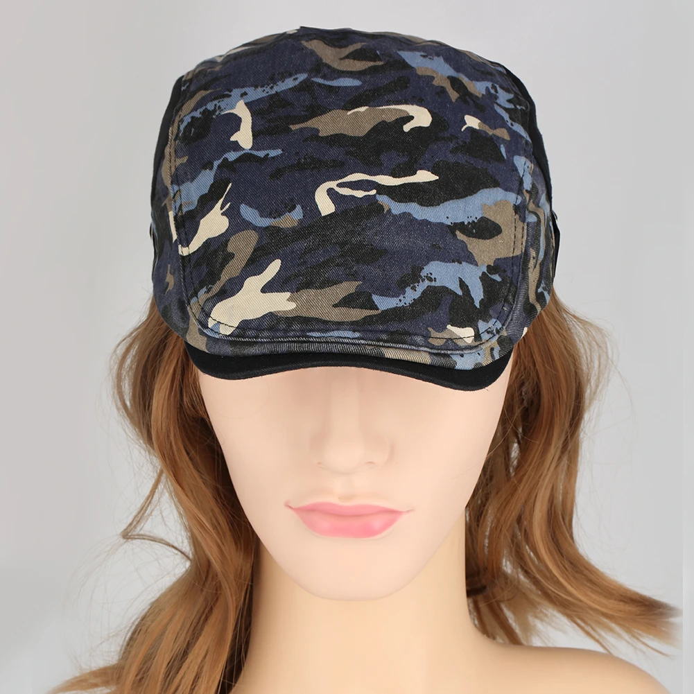 Mens Winter Flat Beret Bonnet Womens British Painter Newsboy Cap Children Camouflage Breathable Beanies Driving Vintage Cotton