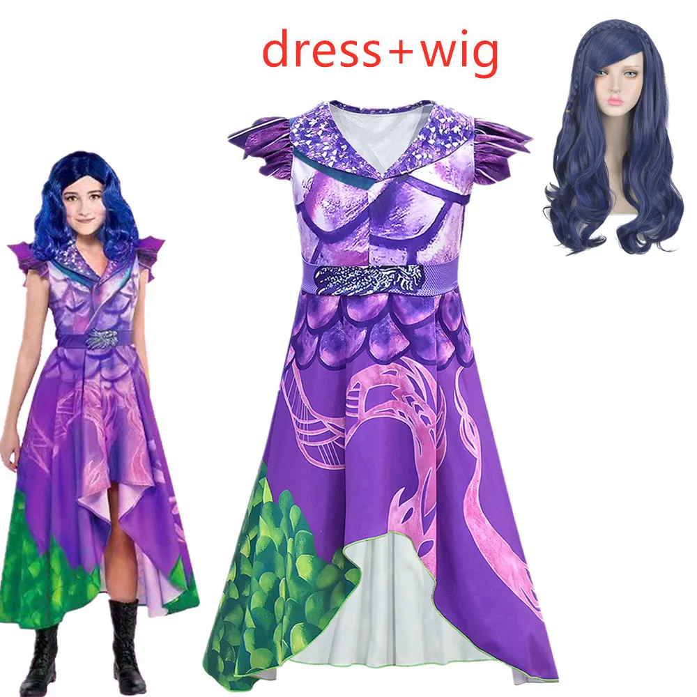 Лидер продаж Платье для косплея Потомки 3 Костюм ТЗА Топ и штаны Полный комплект