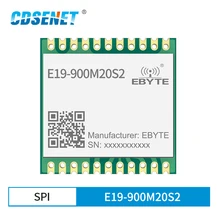 Sx1276 lora 868mhz 915mhz módulo sem fio 100mw de longo alcance 5km cdsenet E19-900M20S2 selo buraco spi iot lora placa de desenvolvimento