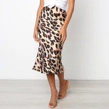 Женские Облегающие юбки с высокой талией облегающие повседневные юбки новые женские модные сексуальные леопардовые длинные юбки с принтом весна и осень