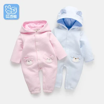 

Cute Bear Hooded Romper 2pcs Baby Girls and boys Clothes Jumpsuit Romper 0-12M Age Ifant Toddler Newborn Outfits Set