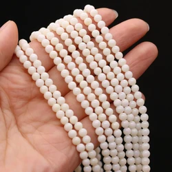 Coral Beaded Round Jewelry Making Kit - Necklace, Earrings, Bracelet Accessories Gift Set - 4mm (WHITE)