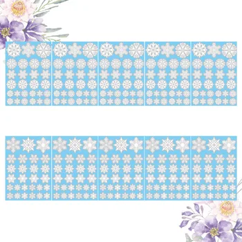 

10Pcs Snowflakes Window Stickers Decorative Wall Decals DIY Window Stickers