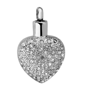 

Crystal Heart Funeral Keepsake Memorial Ash Urn Pendant Locket for Necklace