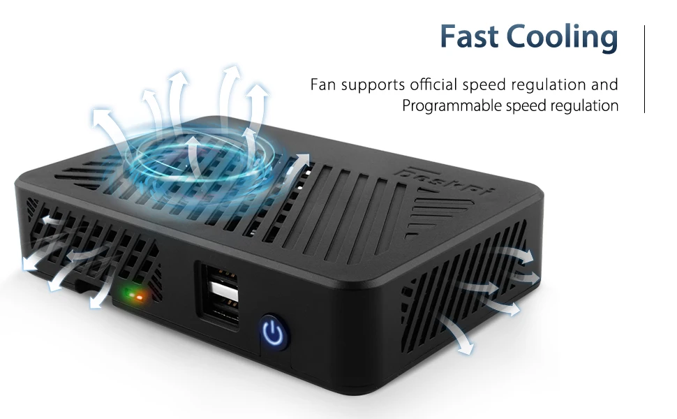 ventilador pwm duplo tamanho completo hdmi para raspberry pi 4b