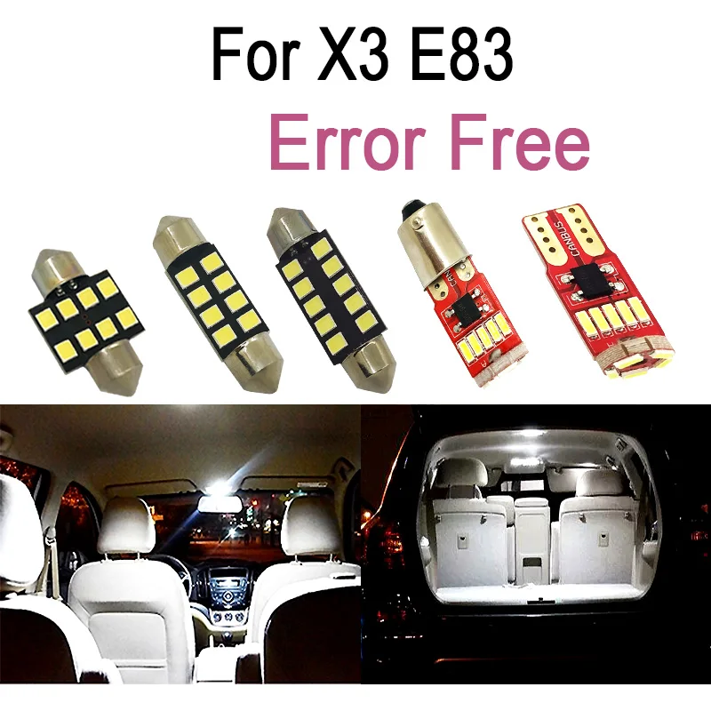

16pcs LED License Plate lamp + Interior Dome map Light Kit for BMW X3 E83 (2004-2010)