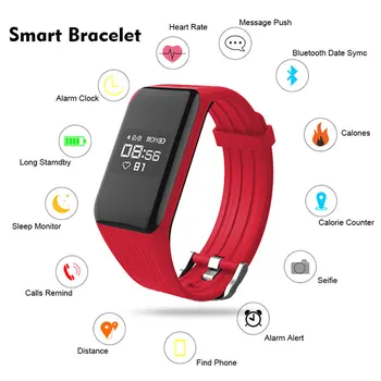 

New fitness tracker smart bracelet waterproof smartwatch real-time heart rate monitor smart watch activity tracker iOS Android