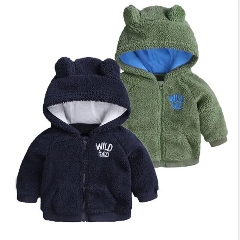 

2019 Winter Baby Boys Jacket Newborn Infant Baby Girl Warm Hooded Coat For boy Children Kids Fleece Outerwear Cardigan Hot Sale