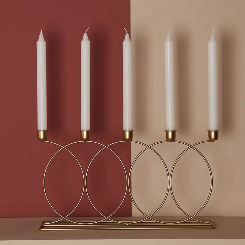 Nordic Style 3D Candlestick Metal Candle Holder Wedding Centerpiece