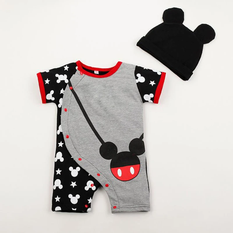 Одежда для новорожденных мальчиков и девочек с Минни Микки Маус, комбинезон для новорожденных, комбинезон для малышей - Цвет: Mickey Mouse
