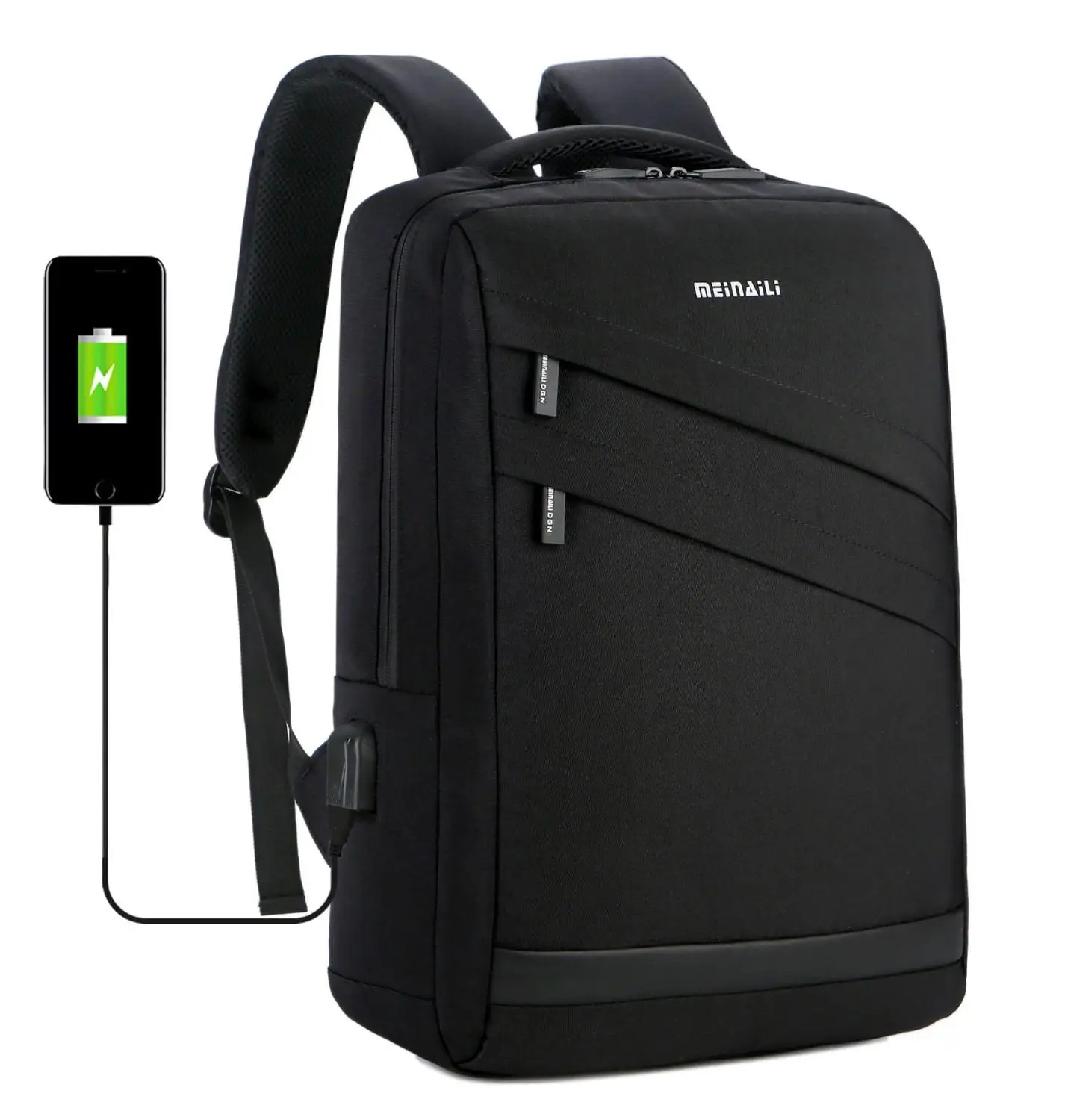 

Business Laptop Backpack 14 15.6 inch Fashion Men Travel Back Pack Multifunction Nylon School Black Bagpacks For Teenagers