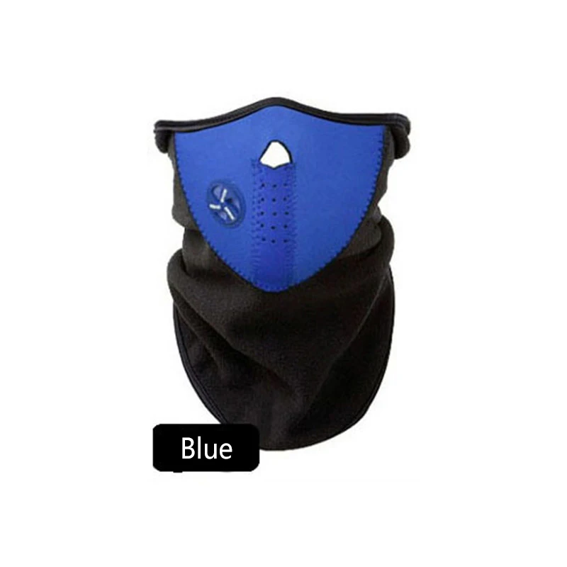 Езда на велосипеде для сноуборда Спортивная маска для лица ветрозащитный зимний теплый чехол шейный платок кожух Открытый анфас маска Велоспорт велосипед лыжный - Цвет: Blue