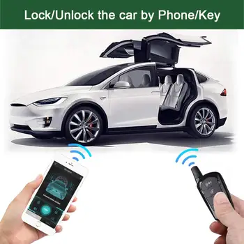 

Smart Key Car Alarm System system remote Smart Mobile phone Android And IOS controls the security sensor Passive Keyless Entry