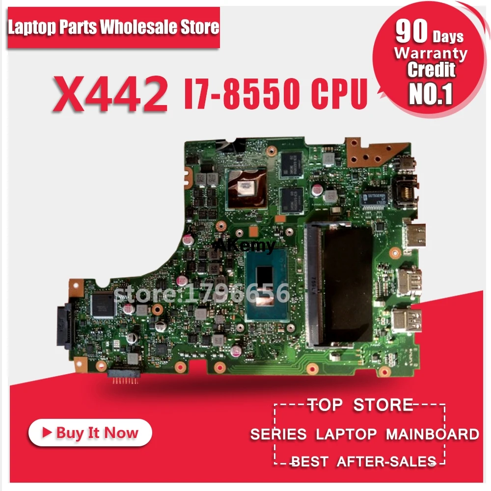  For ASUS X442 X442U X442UQ I7-8550 CPU Laptop Motherboard System Board Main Board Mainboard Card Lo