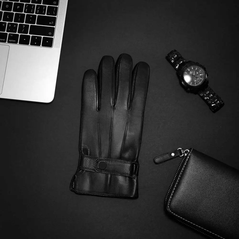 Xiaomi Qimian овчины Сенсорный экран перчатки испанский сырой зима осень утолщаются теплые унисекс для вождения, мотоцикла, рыбалки