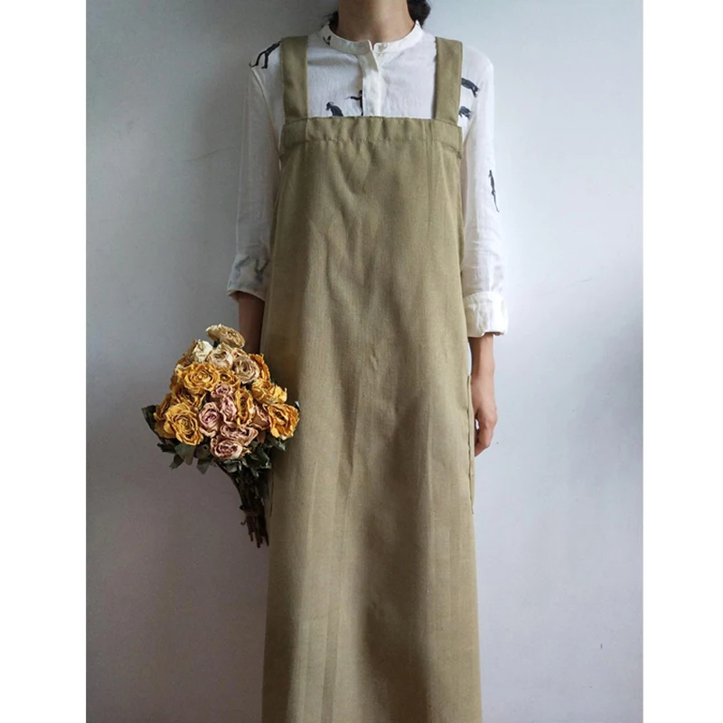 Scandinavian Cotton linen Apron women unisex aprons Gardening Florist Coffee Shops Kitchen Baking cleaning Aprons Pastry Uniform