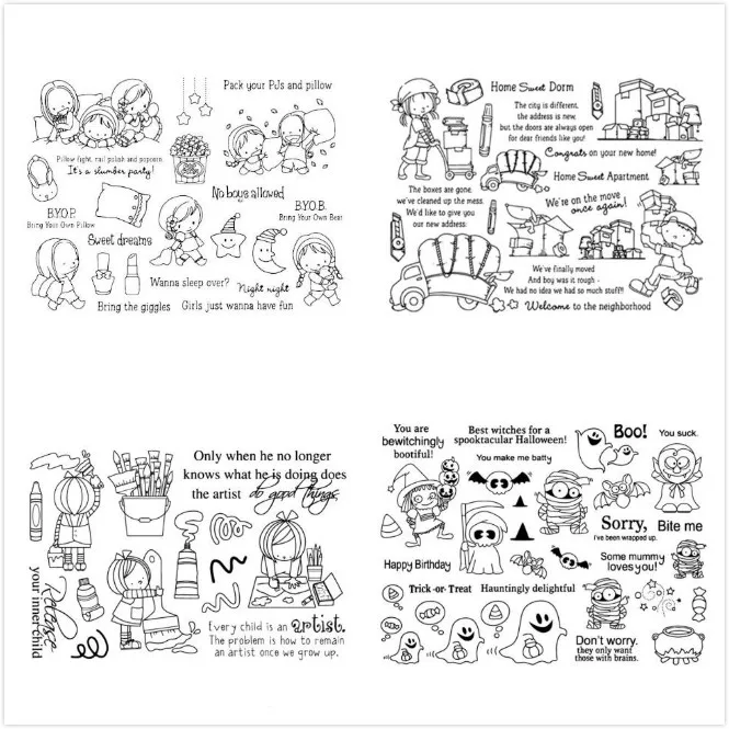 

Porter/Halloween Transparent Clear Stamp for DIY scrapbooking/Card Making BC908